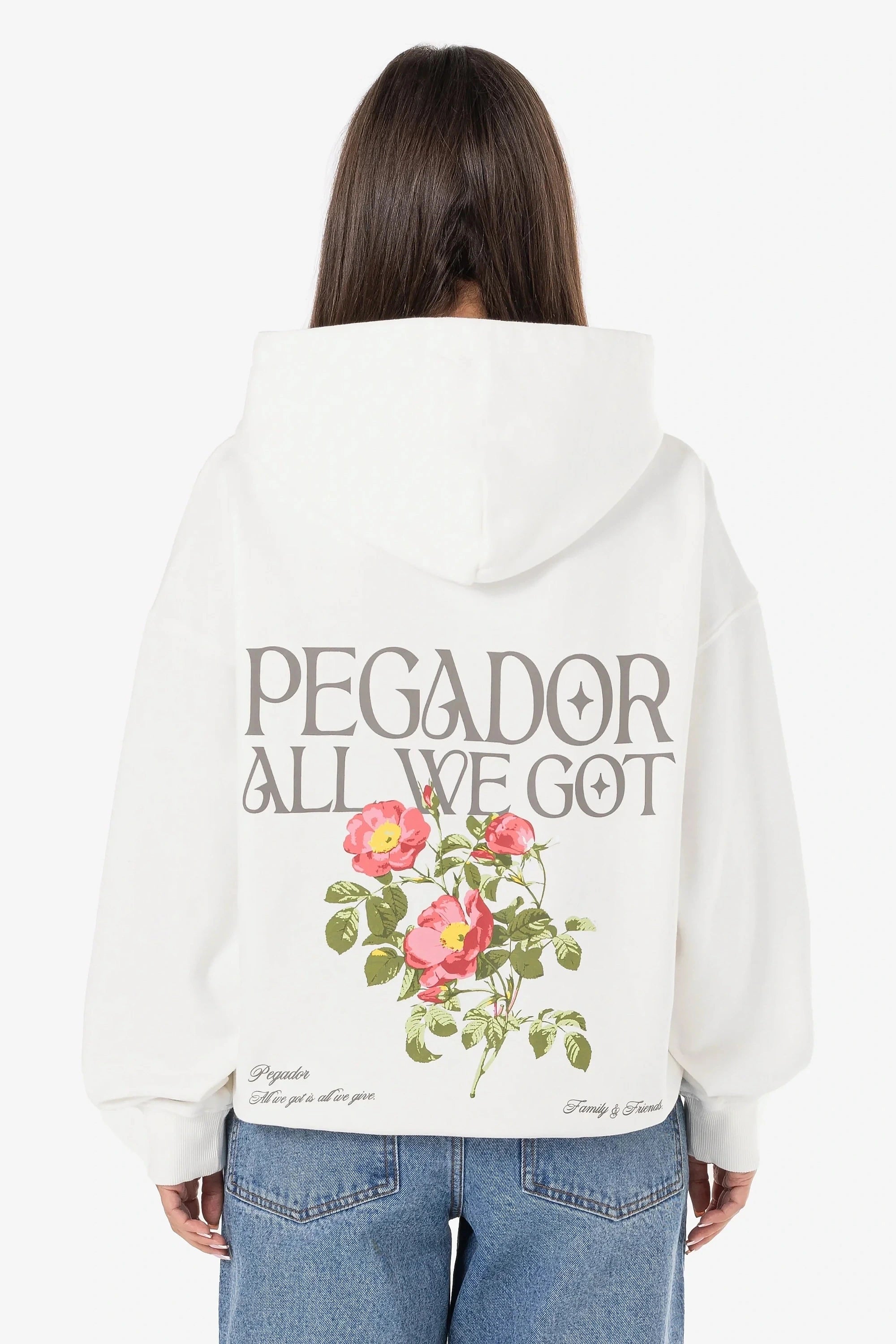 Beali Oversized Hoodie Washed Warm White Hoodie with Cuffed Sleeves Snug Secure