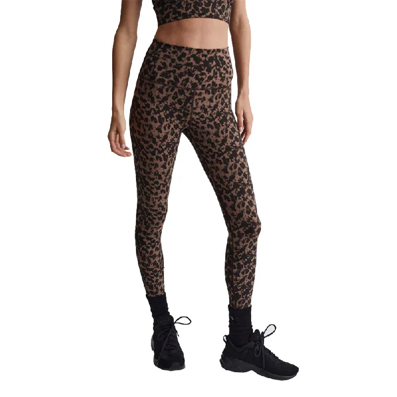 Varley Lets Go Super High Rise 25 Copper Blurred Animal Womens Leggings Trendy Full-Length Leggings