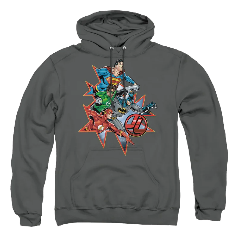 Justice League Starburst Pullover Hoodie Flutter Sleeve Feminine