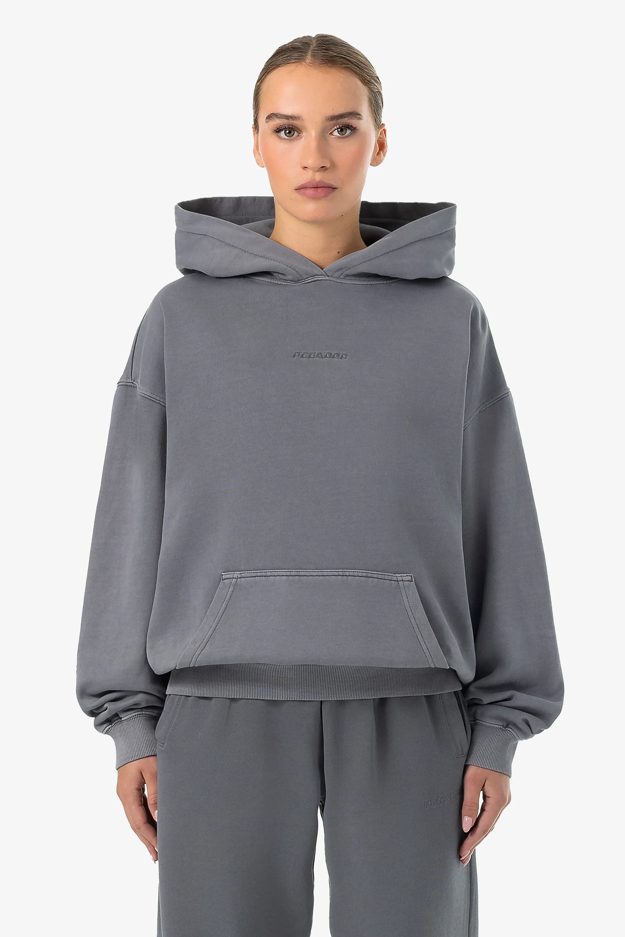 Clarita Logo Oversized Hoodie Vintage Grey Grey Hoodie with Drawstring Waist Adjustable Fitted Clarita Logo Oversized Hoodie Vintage Grey Grey Hoodie with Drawstring Waist Adjustable Fitted