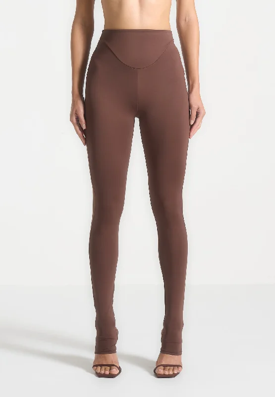 Éternelle High Waisted Leggings - Brown Cozy Oversized Leggings