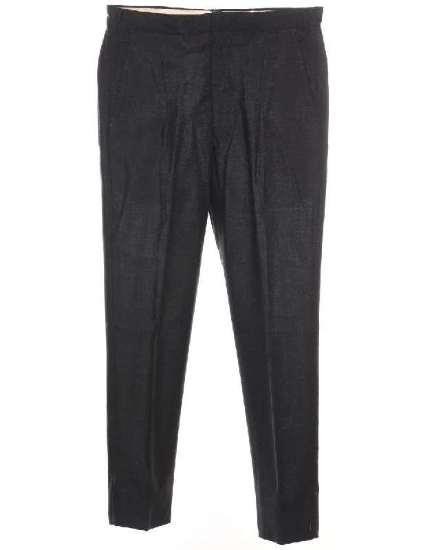 Navy Trousers - W32 L29 Trousers Bootcut Casual