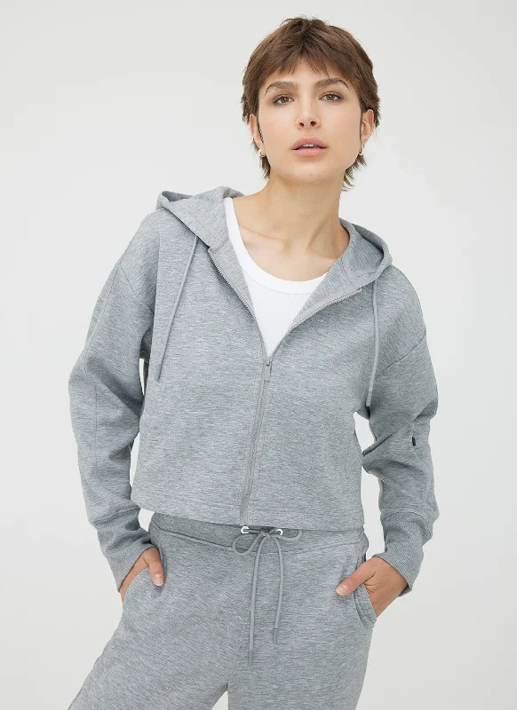 Performance Full Zip Hoodie Hoodie with Rhinestones Sparkly Elegant