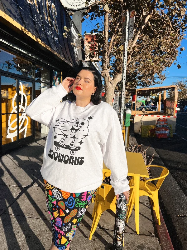 Nooworks Crewneck Sweatshirt Hoodie with Gradient Ombre Colorful