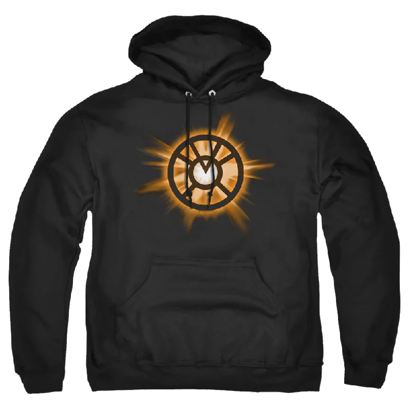 Green Lantern Orange Glow - Pullover Hoodie Bishop Sleeve Elegant