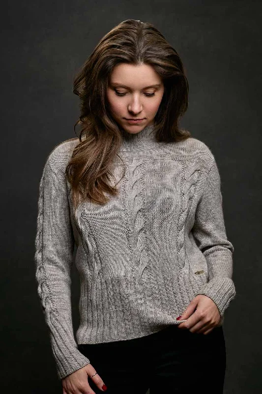 Martina Woman Pullover, Merino, Qiviuk & Silk Slouchy Comfort Pullover