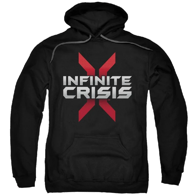 Infinite Crisis Logo Pullover Hoodie Cable Knit Chunky
