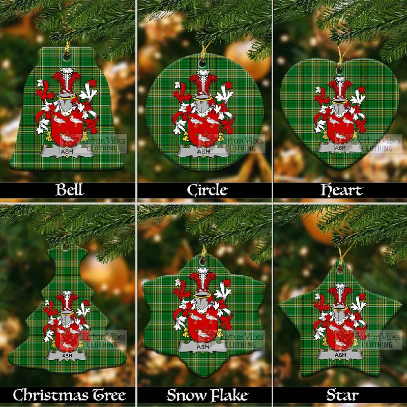 Ash Irish Clan Tartan Christmas Ceramic Ornament with Coat of Arms A-Line Ball Gown Mermaid Ash Irish Clan Tartan Christmas Ceramic Ornament with Coat of Arms A-Line Ball Gown Mermaid