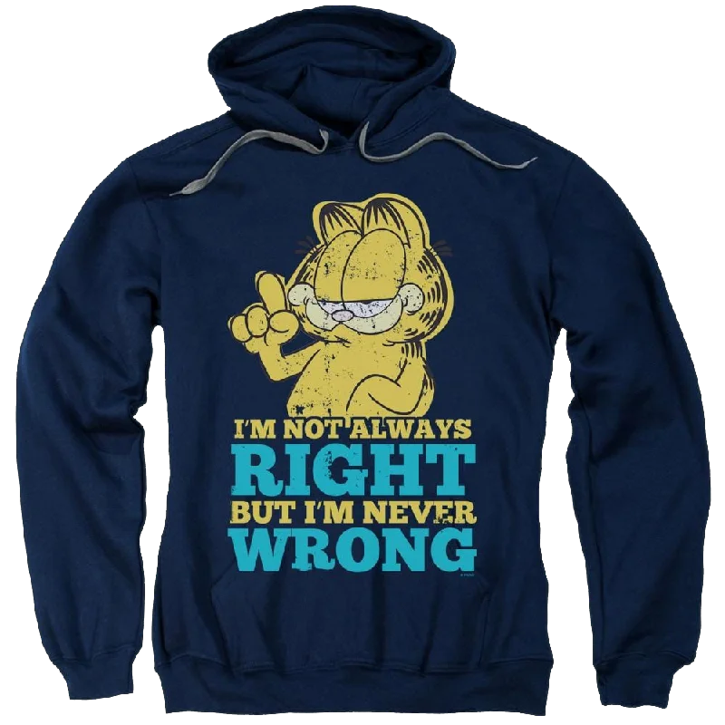 Garfield Never Wrong - Pullover Hoodie One Shoulder Top
