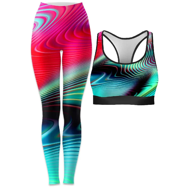 Psy Sand Hills Rave Bra and Leggings Combo Comfortable Leggings with Pockets