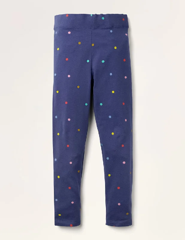 Fun Leggings-Starboard Blue Confetti Spot Fashionable Floral Active Leggings