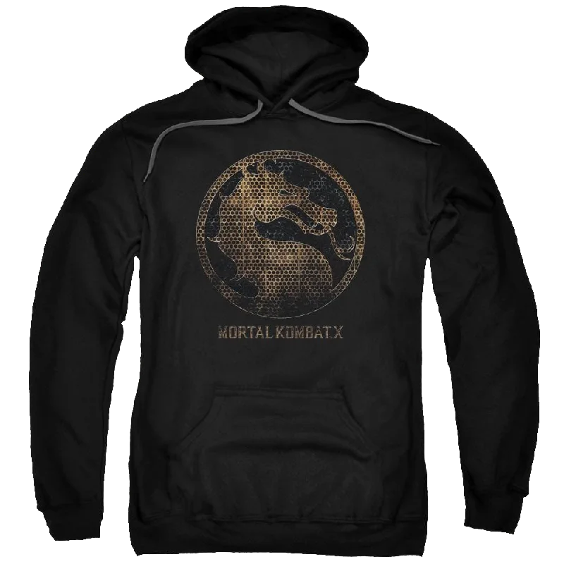 Mortal Kombat Metal Seal Pullover Hoodie Bishop Sleeve Elegant