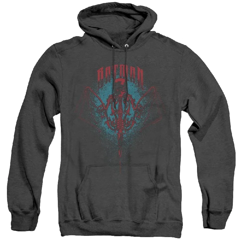 Dc Batman Carpe Nocturn - Heather Pullover Hoodie Tapered Sleeve Pullover