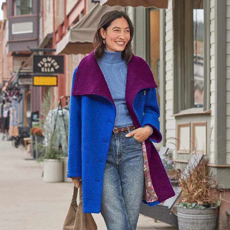 Avilynn Coat, Petite Turtleneck Wrap Cape