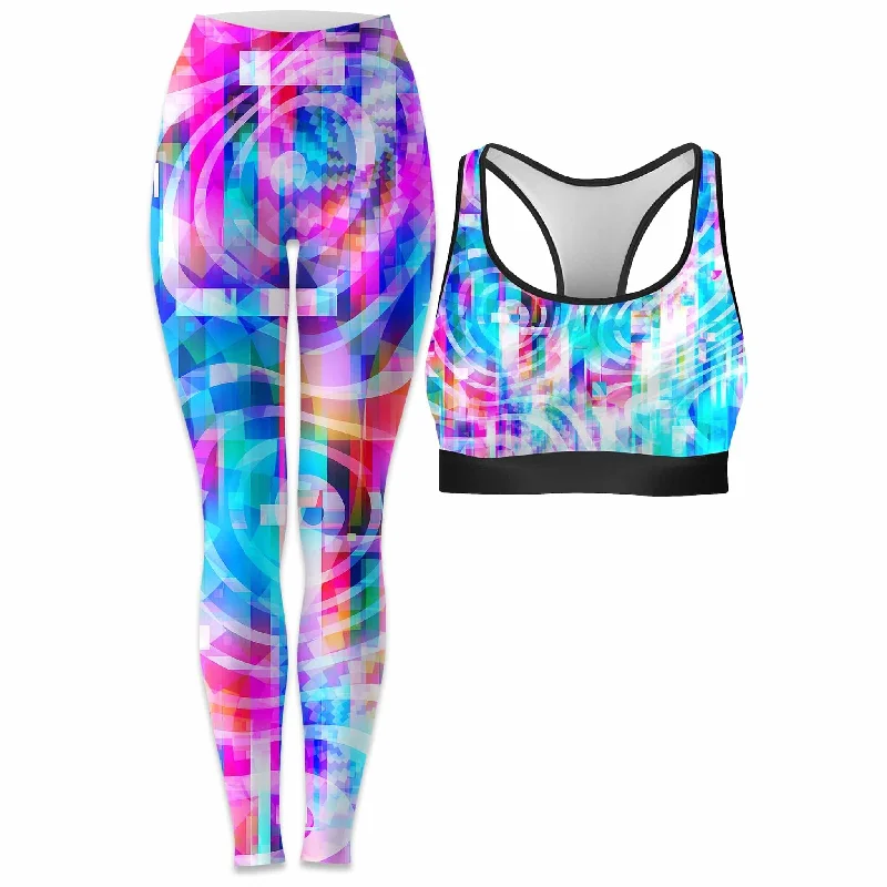 Motherboard Rave Bra and Leggings Combo Trendy Mesh Leggings