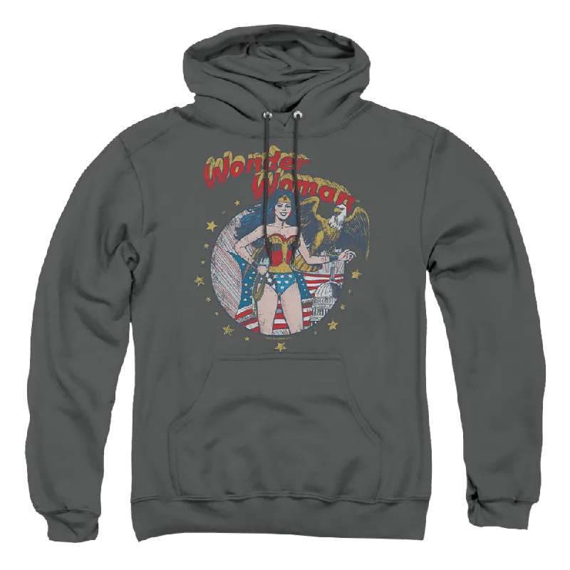 Justice League At Your Service Pullover Hoodie Square Neck Pullover