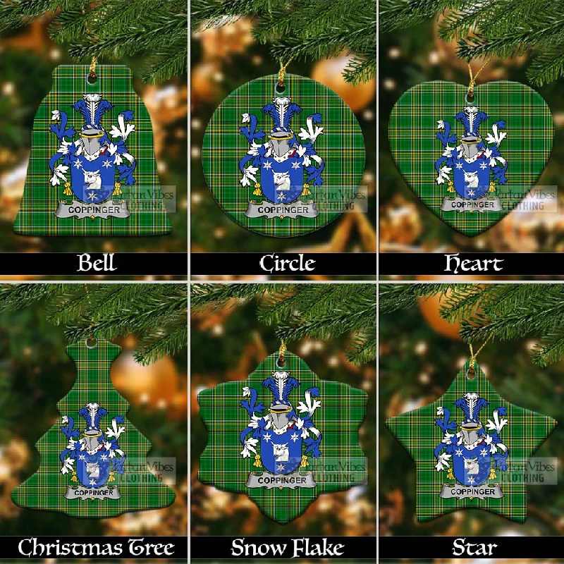 Coppinger Irish Clan Tartan Christmas Ceramic Ornament with Coat of Arms Peter Pan Collar Cowl Neck Turtleneck Coppinger Irish Clan Tartan Christmas Ceramic Ornament with Coat of Arms Peter Pan Collar Cowl Neck Turtleneck