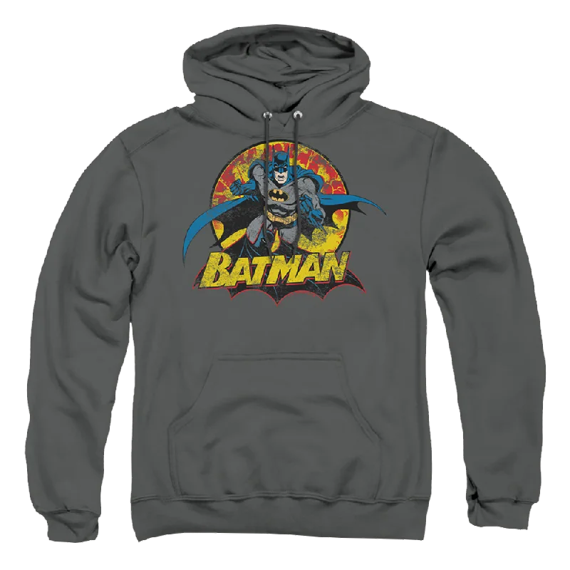 Justice League Batman Rough Distress Pullover Hoodie One Shoulder Top