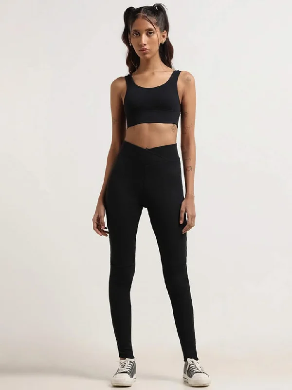 Superstar Black High Waisted Leggings Classic Solid Color Leggings