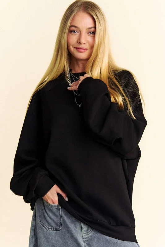 Hazel Blues® | Davi & Dani Round Neck Raglan Sleeve Sweatshirt Hoodie with Slim Fit Tailored Modern Hazel Blues® | Davi & Dani Round Neck Raglan Sleeve Sweatshirt Hoodie with Slim Fit Tailored Modern