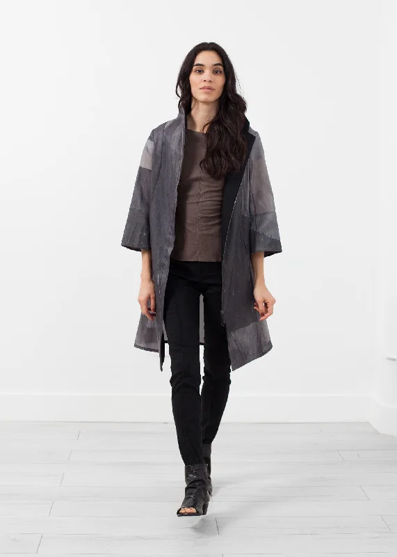 Dixis Coat Tie-Waist Belted Drawstring