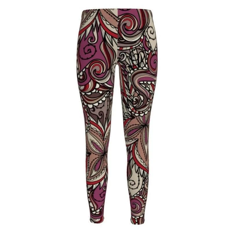 Unia LYCRA® Mid-Rise Leggings Trendy Color Block Leggings
