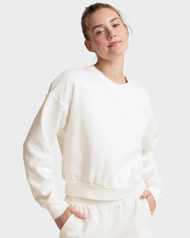 LuxeFleece Crewneck Sweatshirt Hoodie with Mesh Breathable Sporty