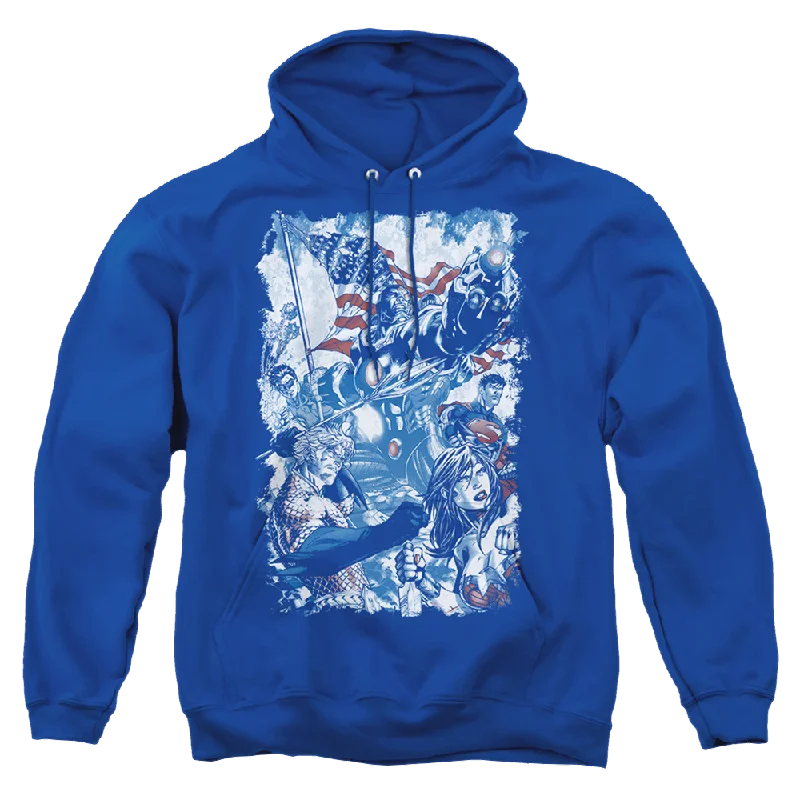 Justice League American Justice Pullover Hoodie Ruffle Sleeve Feminine