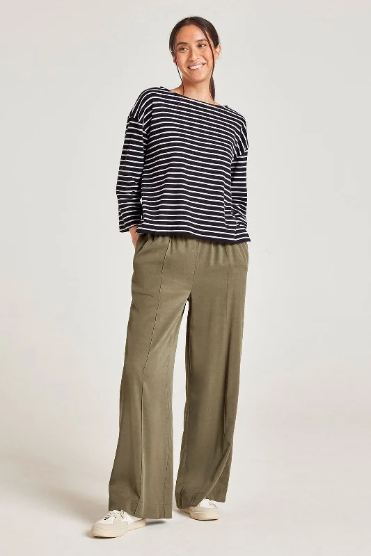 Thought Faya Tencel™ Wide Leg Trouser In Cargo Green Trousers Spring Floral