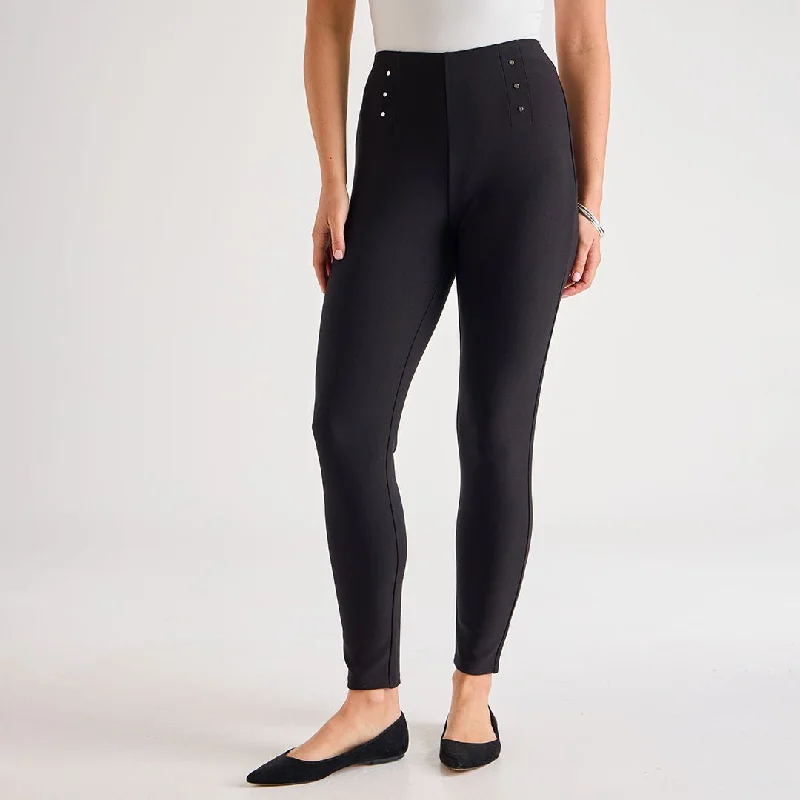 Ladies Ponte Studded Trousers Trousers fashionable chic