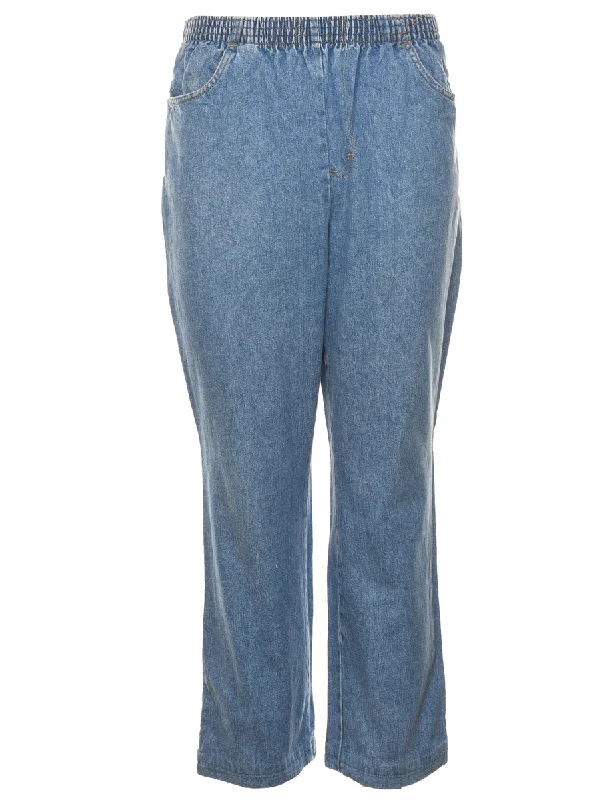 Light Wash Denim Trousers - W26 L28 Trousers stylish elegant