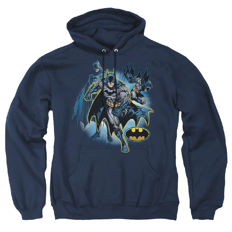 Justice League Batman Collage Pullover Hoodie Long Bell Sleeve
