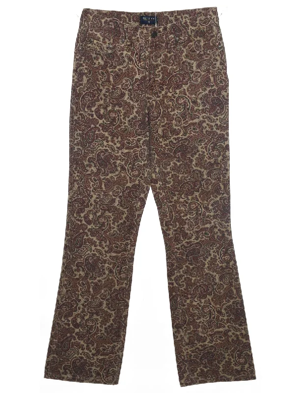 Nautica Paisley Pattern Trousers - W28 L31 Trousers Occasion Special