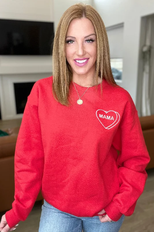 Hazel Blues® | Matching Mama Embroidered Sweatshirt Hoodie with Mock Neck Collared Structured Hazel Blues® | Matching Mama Embroidered Sweatshirt Hoodie with Mock Neck Collared Structured