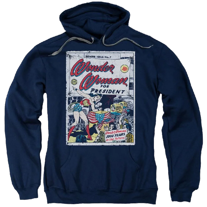 DC Comics Ww For President - Pullover Hoodie Boat Neck Sweater