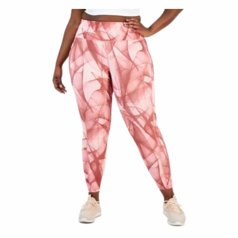 IDEOLOGY -  Plus Size Swirling Smoke Printed Leggings Trendy Faux Suede Leggings