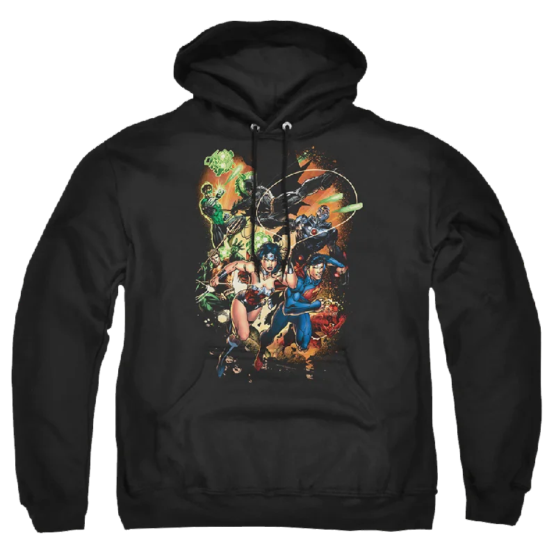Justice League Battle Ready Pullover Hoodie Leg Sleeve Comfort