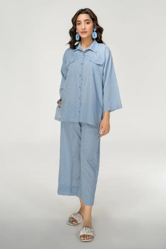 2 PC Stitched Top + Trouser Trousers Evening Elegant