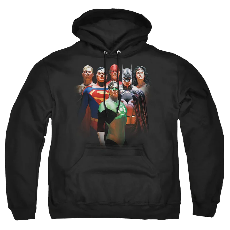 Justice League Roll Call Pullover Hoodie Peter Pan Collar