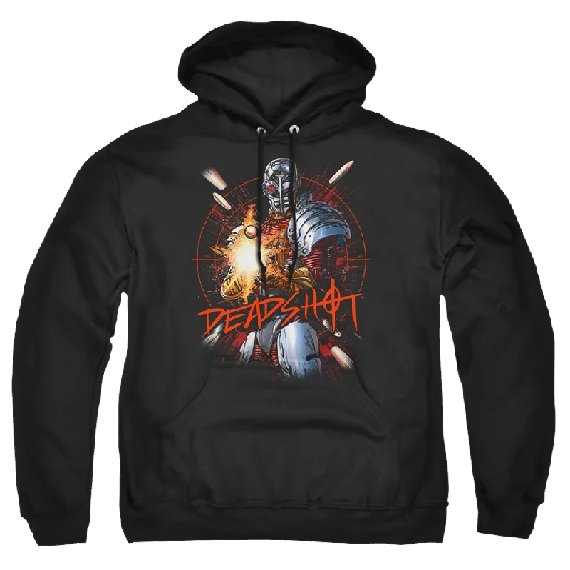 Justice League Deadshot Pullover Hoodie Bishop Sleeve Elegant