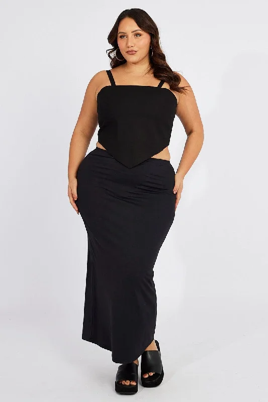 Black Crop Top Sleeveless Tie Back Scarf Linen Viscose Cashmere Blend Cotton Blend Poly Blend Black Crop Top Sleeveless Tie Back Scarf Linen Viscose Cashmere Blend Cotton Blend Poly Blend