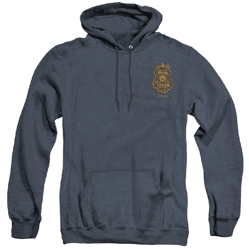 Batman Arkham Knight Gotham Badge - Heather Pullover Hoodie Seamless Knit Pullover