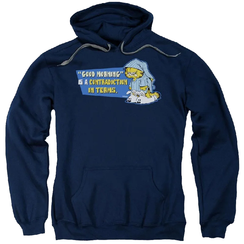 Garfield Contradicition In Terms - Pullover Hoodie Polo Neck Sweater