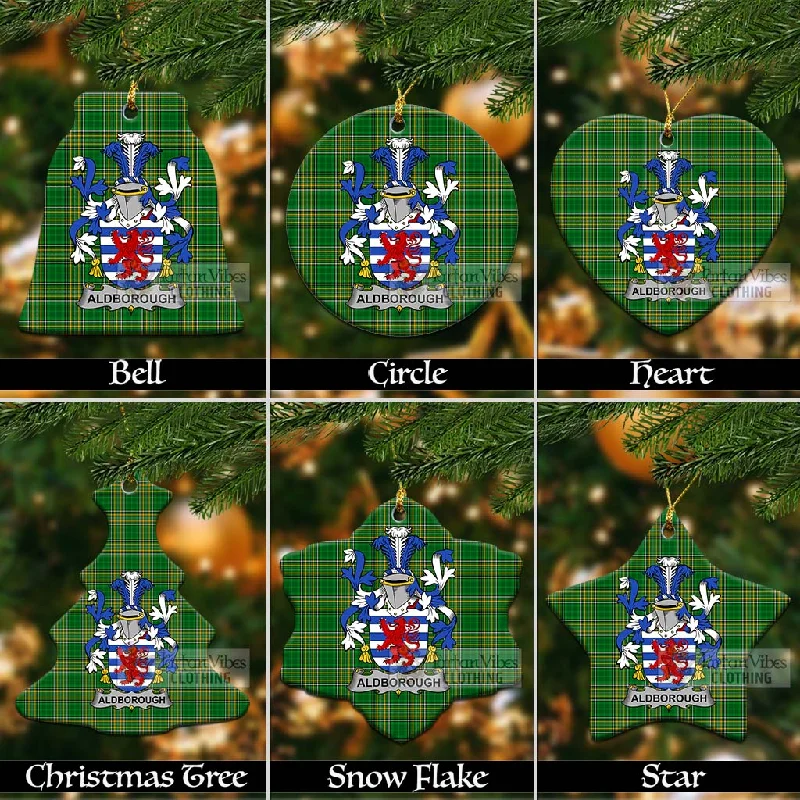 Aldborough Irish Clan Tartan Christmas Ceramic Ornament with Coat of Arms Cape Coat Herringbone Coat Tweed Coat Aldborough Irish Clan Tartan Christmas Ceramic Ornament with Coat of Arms Cape Coat Herringbone Coat Tweed Coat