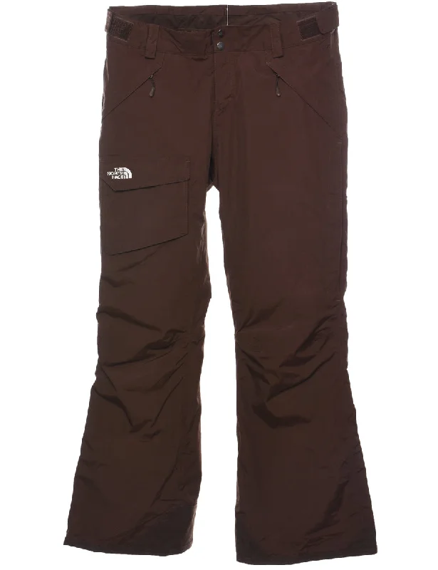 The North Face Dark Brown Ski Trousers - W37 L32 Trousers Formal Black