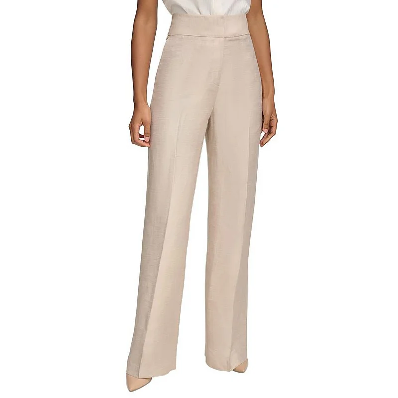 Calvin Klein Womens Pleated Wide Leg Trouser Pants Trousers Capri Summer