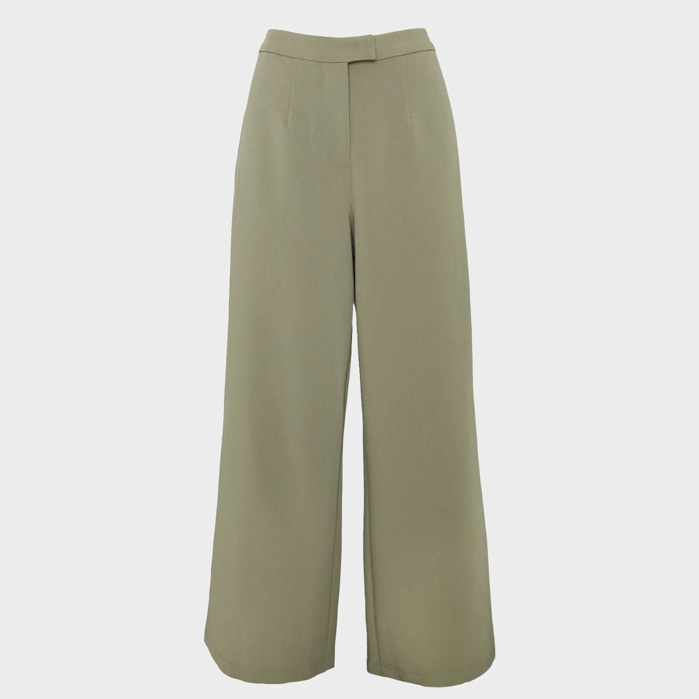 Another Sunday Khaki Wide Leg Trouser Trousers Timeless Classic