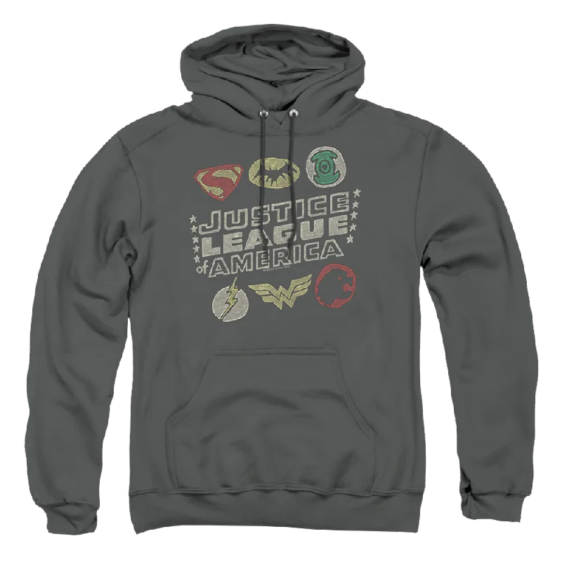 Justice League Symbols Pullover Hoodie Boat Neck Sweater