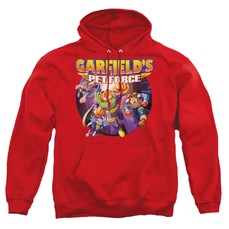 Garfield Pet Force Four - Pullover Hoodie Bishop Sleeve Elegant