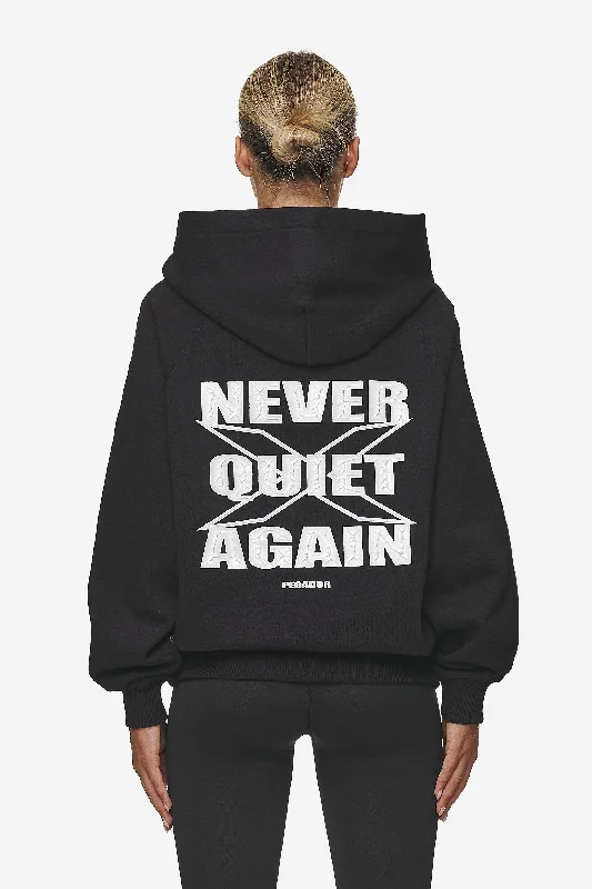 Belly Oversized Hoodie Washed Black Hoodie with Logo Branding Identity
